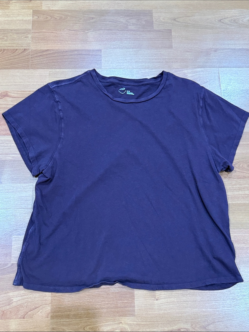 aerie Crewneck Tee in Deep Plum